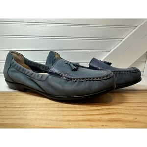 SAS Hope Slip‎ On Oxford Loafer shoes women's 8 WW blue suede leather retro